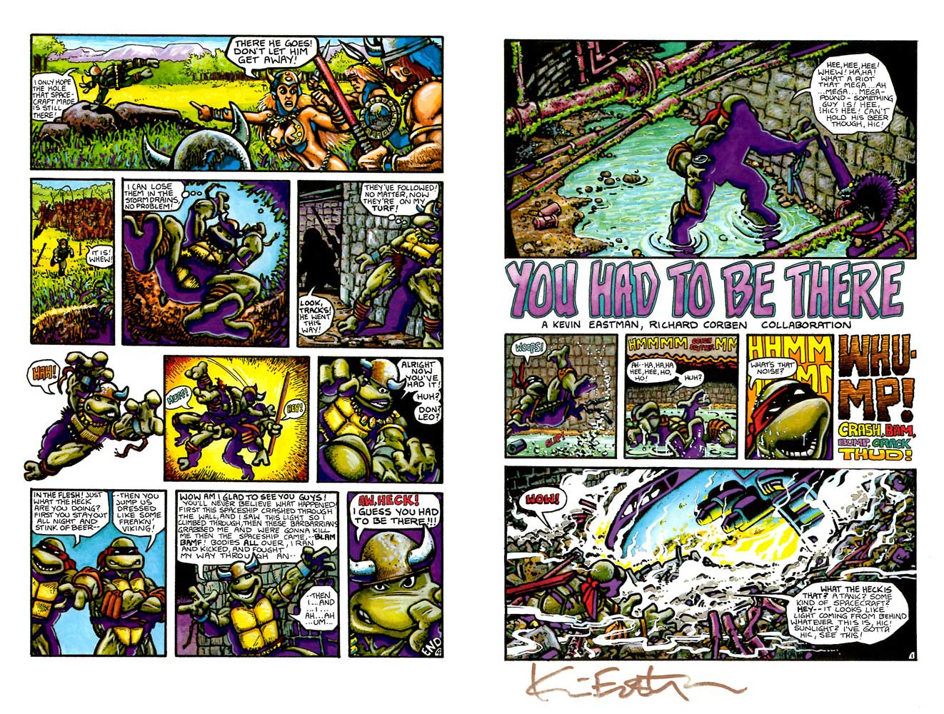 Eastman, Corben signed 4 page story AND Turtles Take Time – Back In Stock