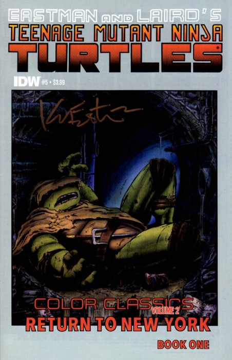 Teenage Mutant Ninja Turtles Color Classics, Vol. 3 Signed with head sketch – Kevin Eastman Studios