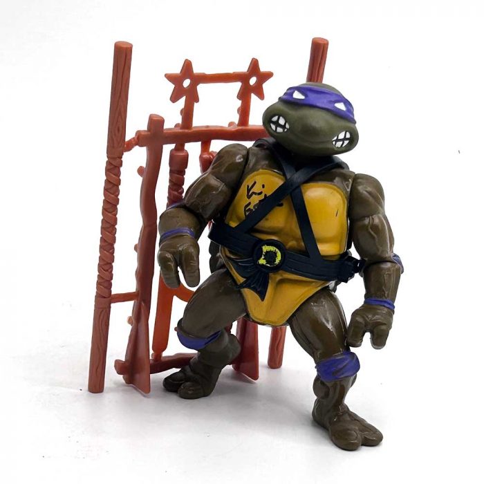 Donatello – 1988 (Soft Head) with weapons rack!