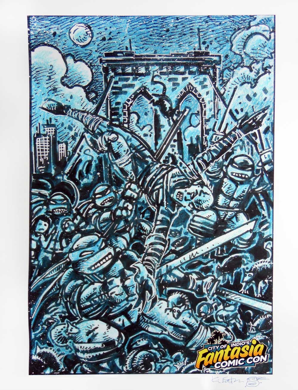 Fantasia Comic Con Print, signed w/remarque