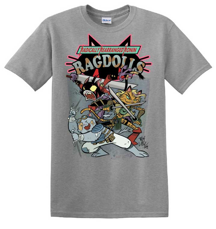 Cool Beans Tee featuring the animated Ronin Ragdolls!!!!!!