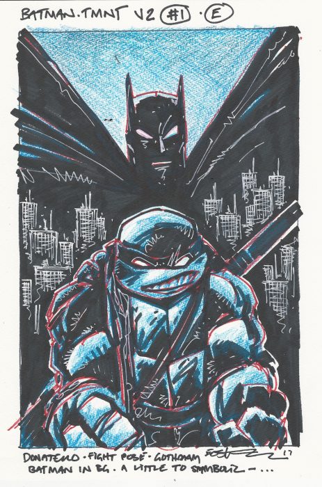 BATMAN/TMNT II COVER CONCEPT ART ISSUE 1 Comic Art