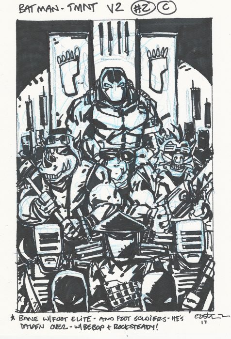 BATMAN TMNT II #2C Comic Art