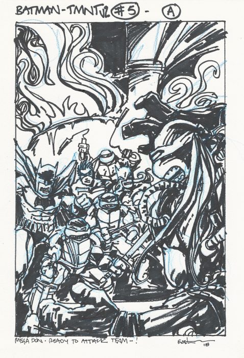 BATMAN TMNT II #5A Comic Art