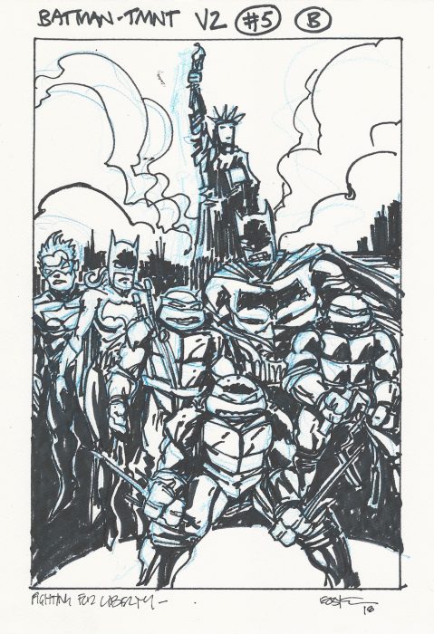 BATMAN TMNT II #5B Comic Art