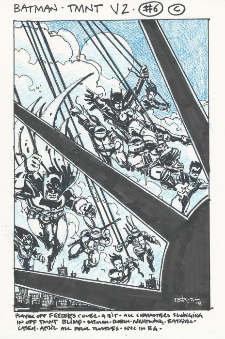 BATMAN TMNT II #6C Comic Art