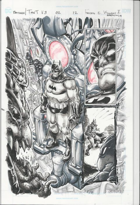 Batman TMNT Series 3 Issue 2 Pg 12 Comic Art