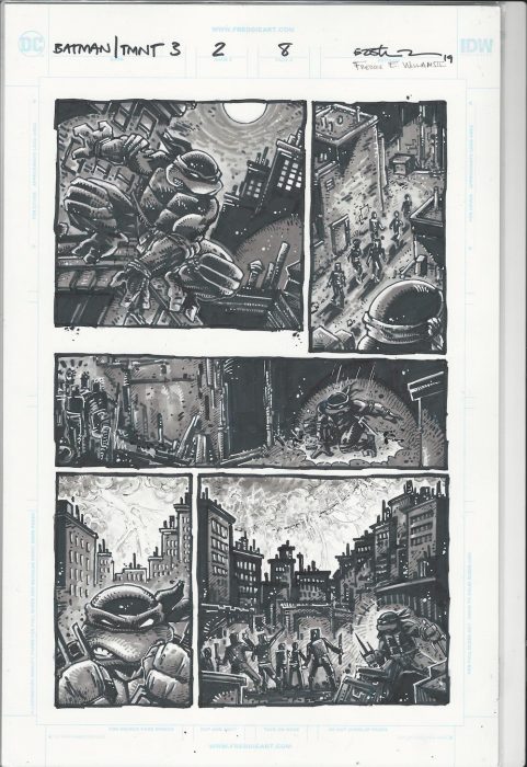Batman TMNT Series 3 Issue 2 Pg 08 Comic Art