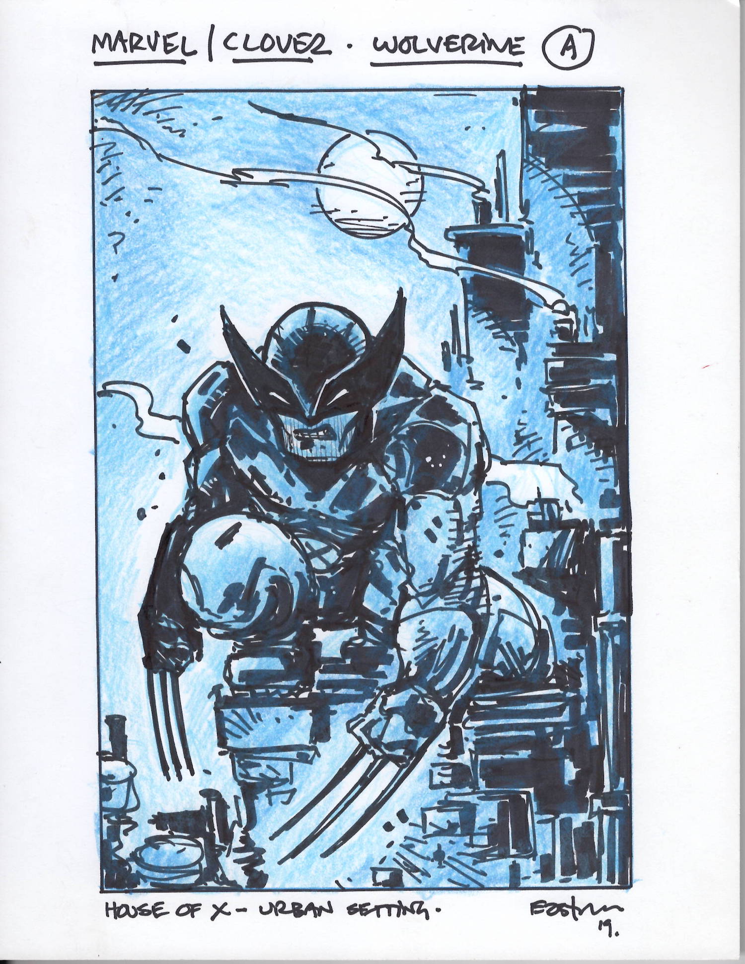 Wolverine Original Art Cover Rough – House of X