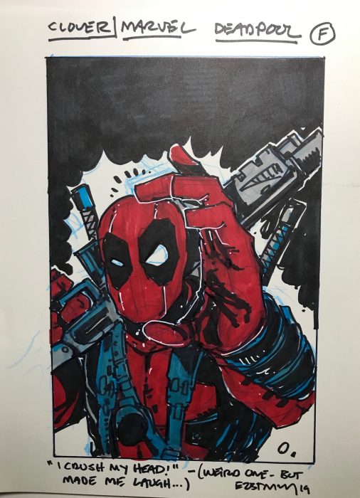 Deadpool #1 Cover Rough Variant F Comic Art