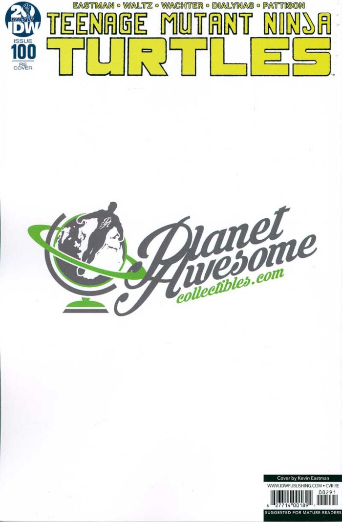 TMNT #100 Planet Awesome Collectibles Eastman Variant – Signed – Back in stock