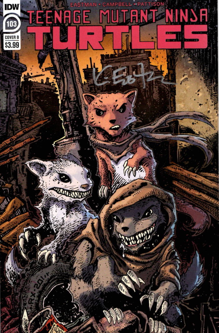 TMNT 103, Eastman Cover B Variant Signed
