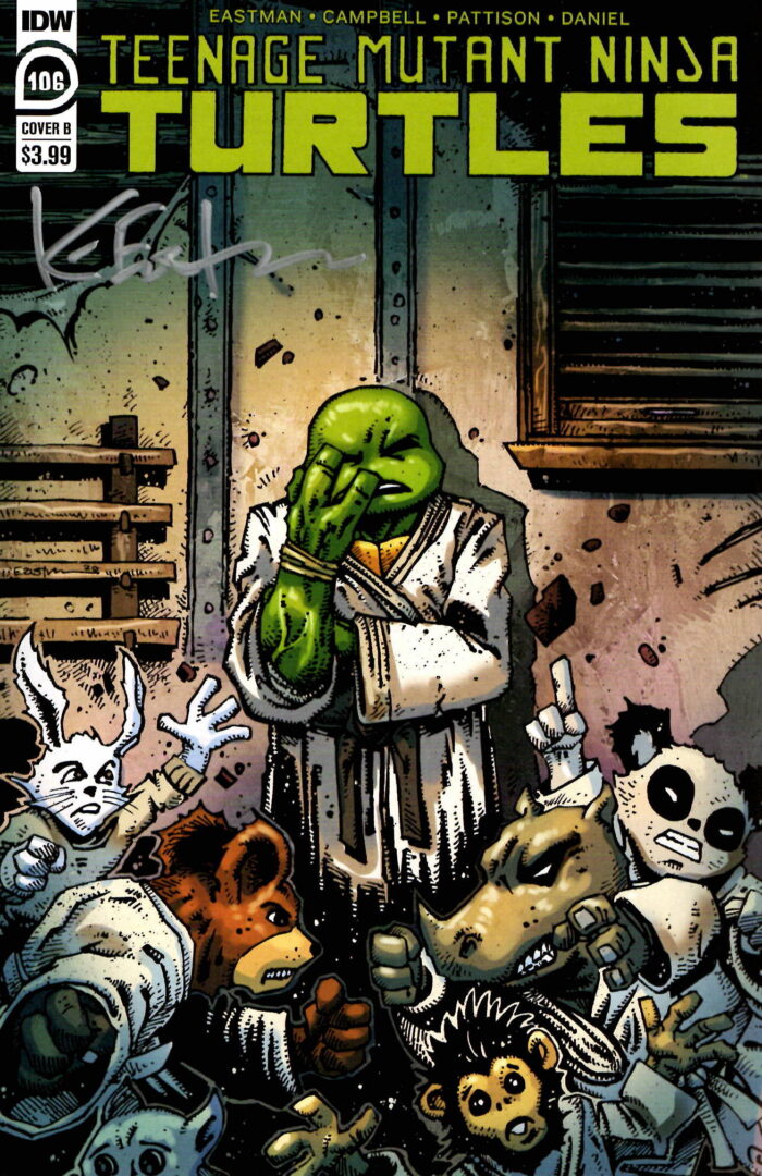 TMNT 106, Eastman Cover B Variant Signed