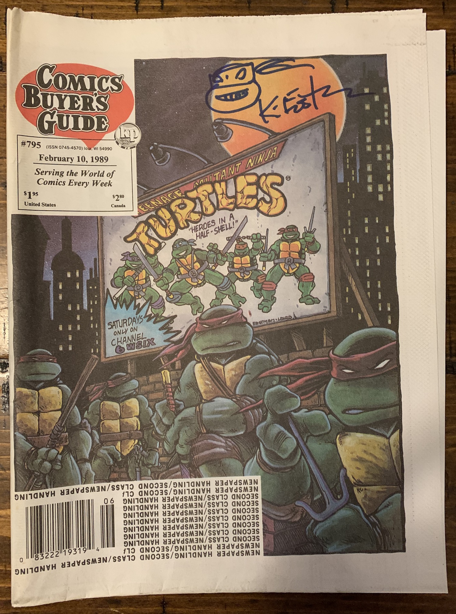 Comics Buyer’s Guide, Issue #795 – Special Turtles Issue – SIGNED