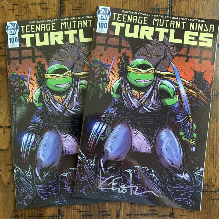 TMNT #100 Two Book Special – RE Eastman Variant – Signed