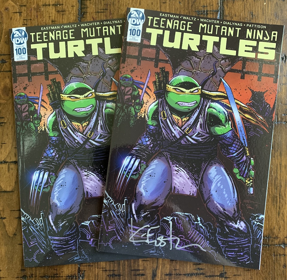 TMNT #100 Two Book Special – RE  Eastman Variant – Signed