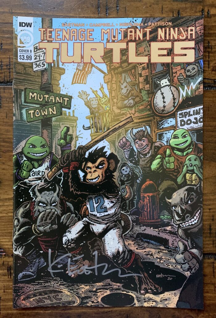 TMNT 109, Eastman Cover B Variant Signed – Back In Stock