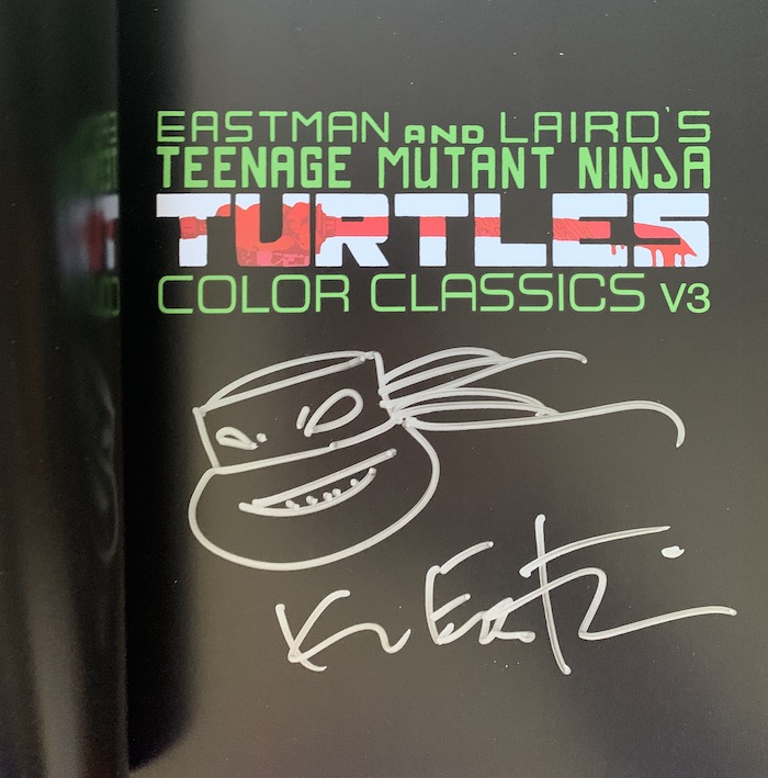 TMNT Color Classics Volume 3 – Signed with head sketch