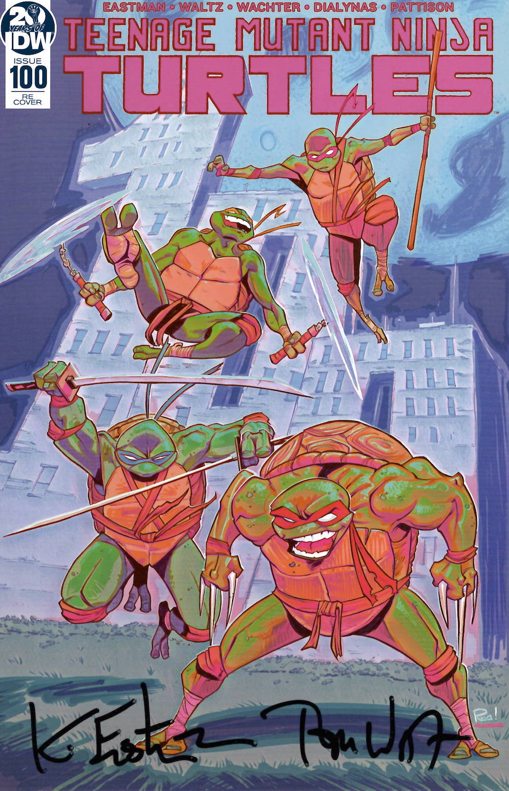 TMNT #100 Alpha Comics Variant – Signed by Eastman And Waltz