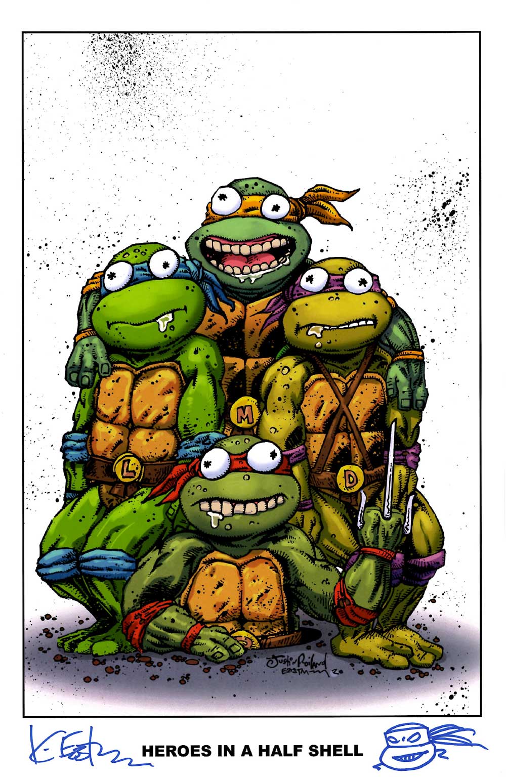 Heroes In A Half Shell Signed Print by Kevin Eastman