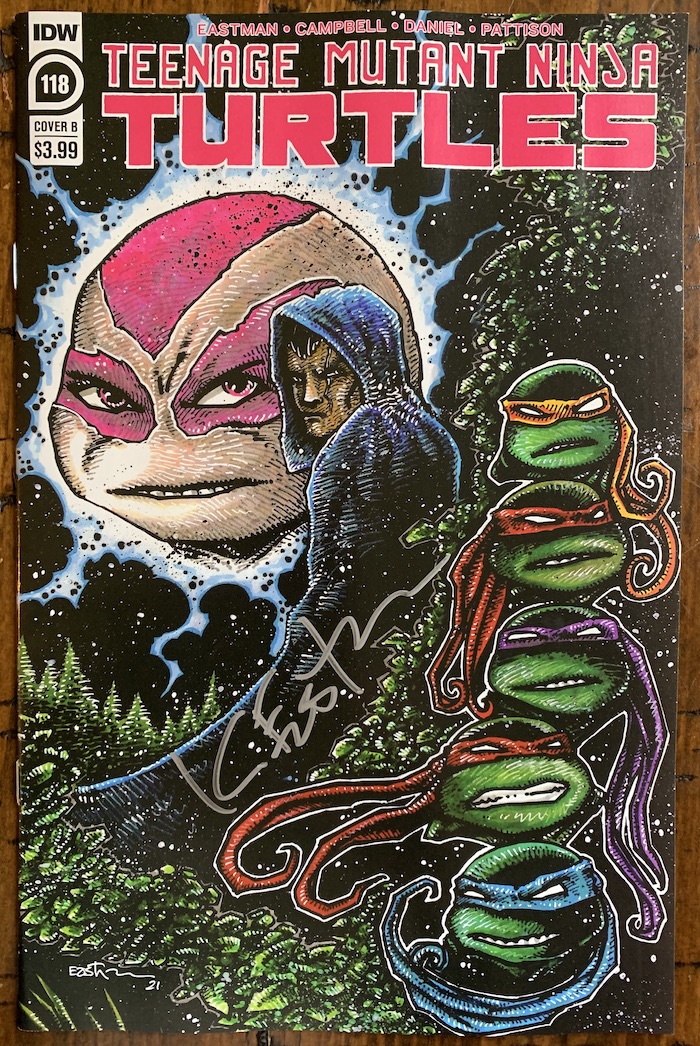 TMNT 118 Eastman Cover B SIGNED by Kevin