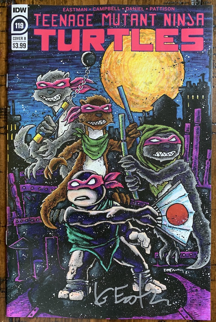 TMNT 119 Eastman Cover B SIGNED by Kevin – Back In Stock