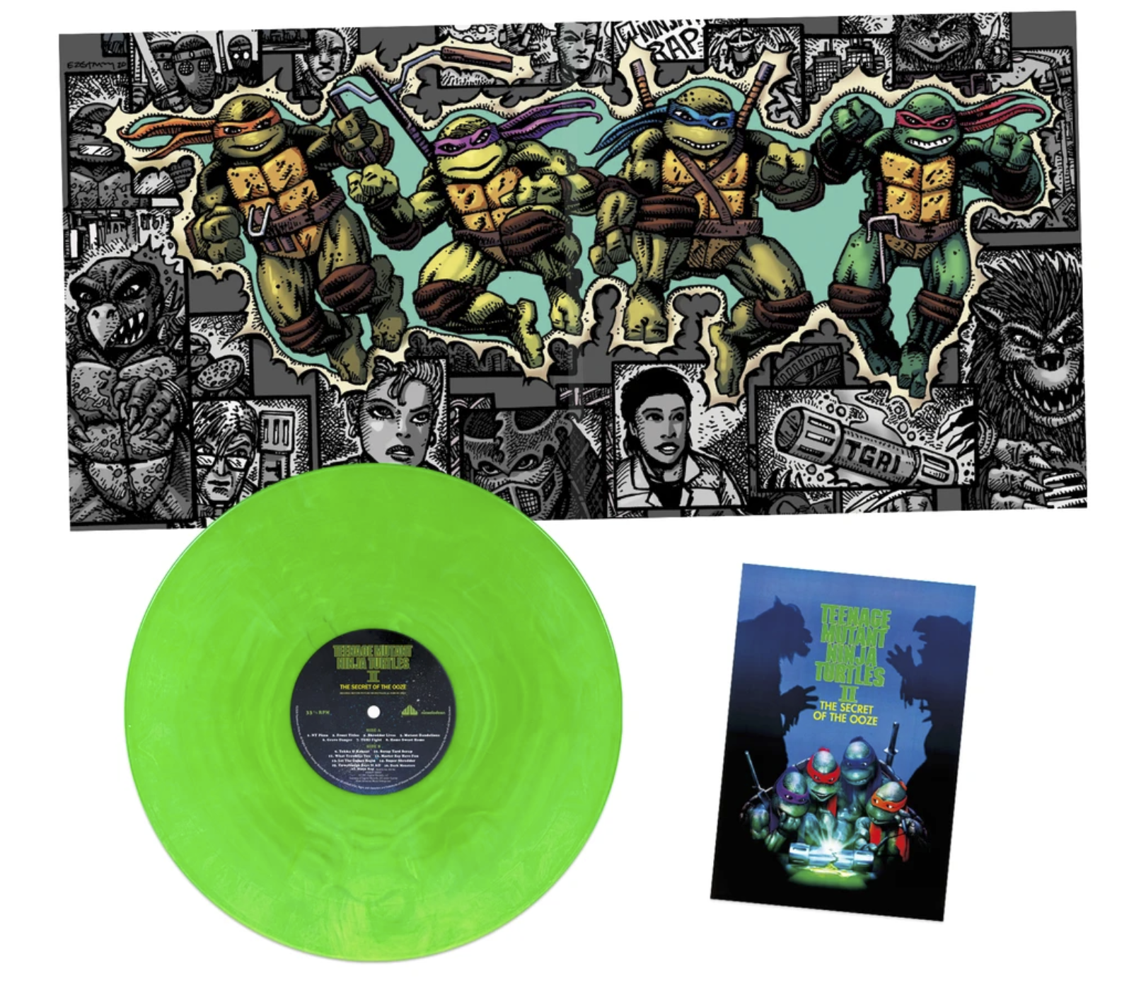 Teenage Mutant Ninja Turtles Part II: The Secret of the Ooze – SIGNED LP with BONUS Official TMNT Magazine
