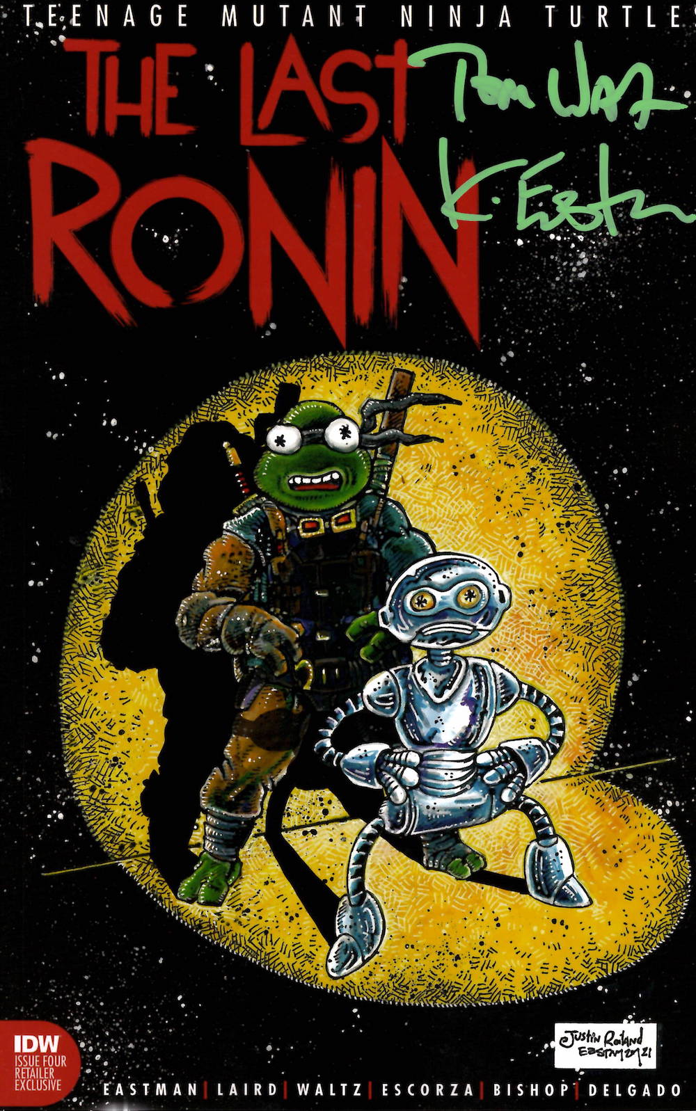 The Last Ronin 4 – Kevin Eastman & Justin Roiland Color Cover – Signed by Eastman and Waltz