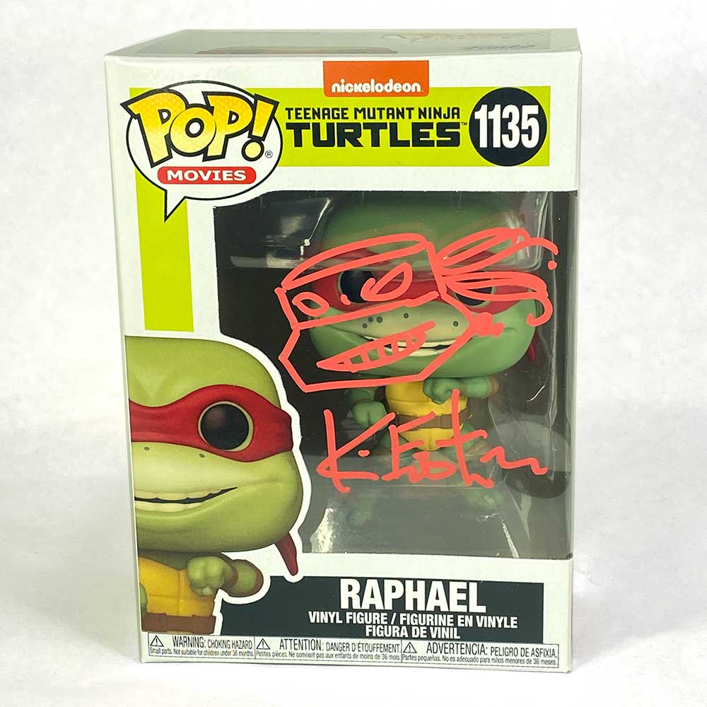 Funko Pop Movies Series – TMNT Exclusive Raphael #1135 – Signed with Head Sketch