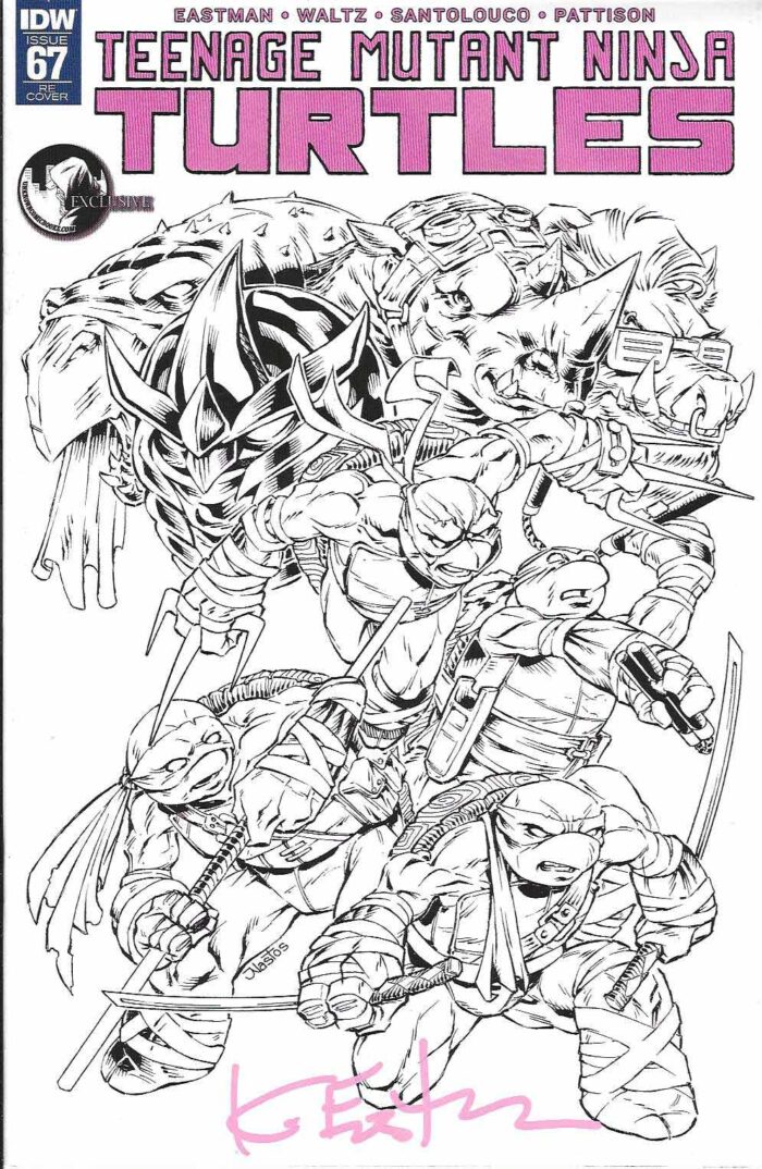 TMNT Issue #67 RE  Unknown Comics Variant – Signed