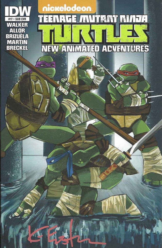 TMNT New Animated Adventures #17- Cover – Signed – Kevin Eastman Studios