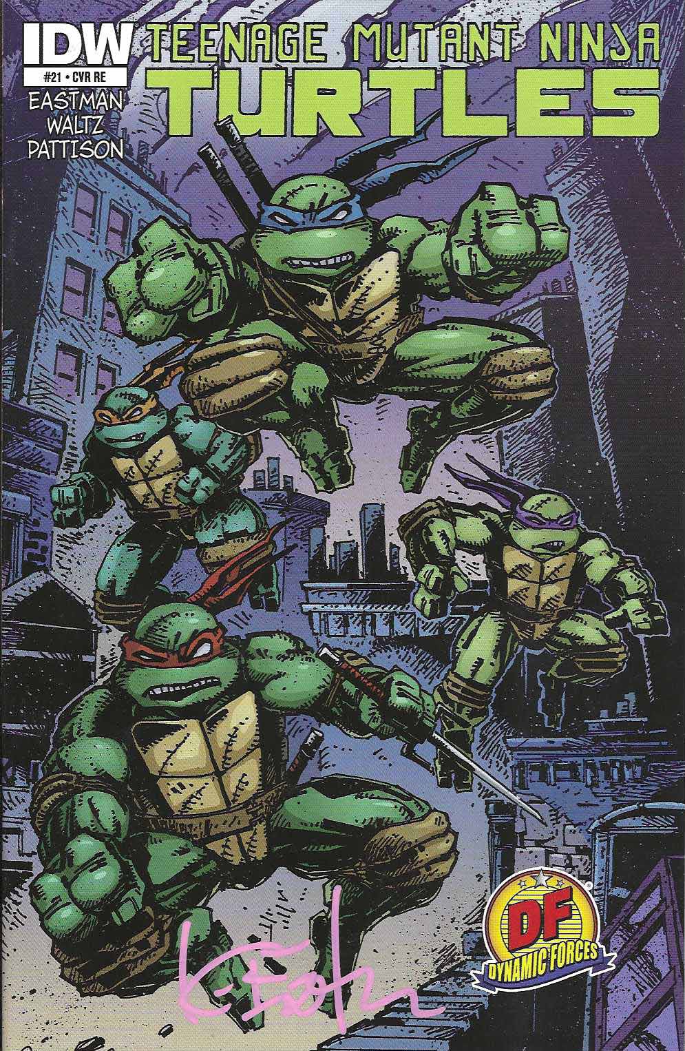 TMNT Issue #21 RE Dynamic Forces Variant – Signed – Interior and Cover by Kevin