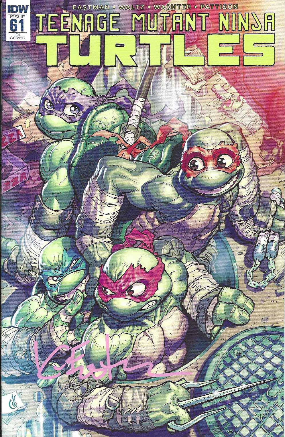 TMNT Issue 61 RI Cover – Signed