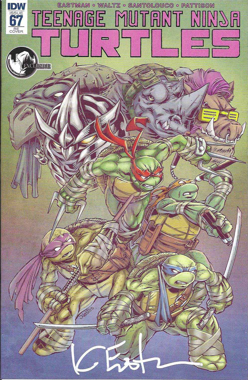 TMNT Issue #67 RE – Mat Nastos, Unknown Comics Variant – Signed
