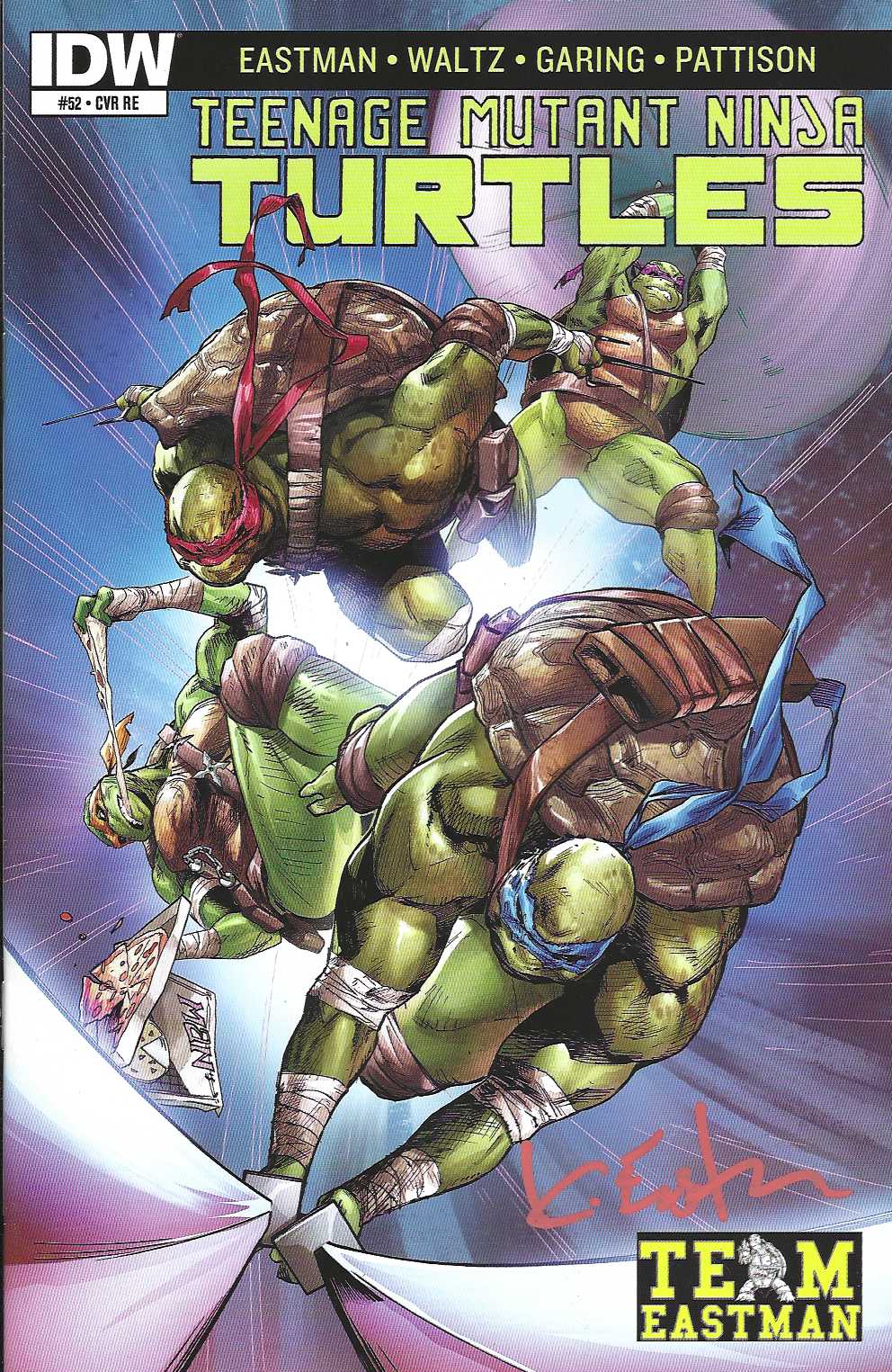 TMNT 52 Cover RE, Team Eastman – Signed