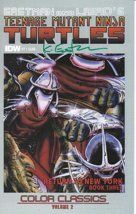 Teenage Mutant Ninja Turtles Color Classics, Vol. 3 Signed with head sketch – Kevin Eastman Studios