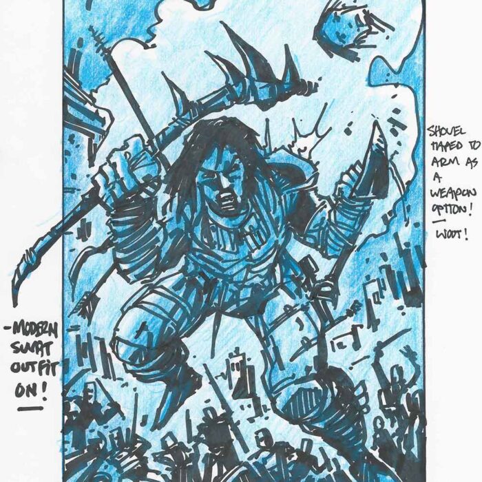 BRZRKR Original Art – Cover Concept Rough A