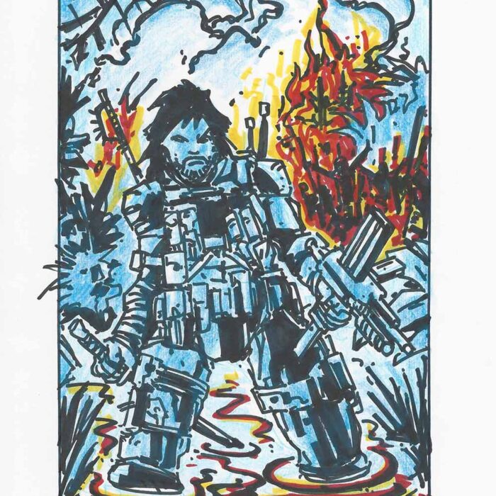 BRZRKR Original Art – Cover Concept Rough E