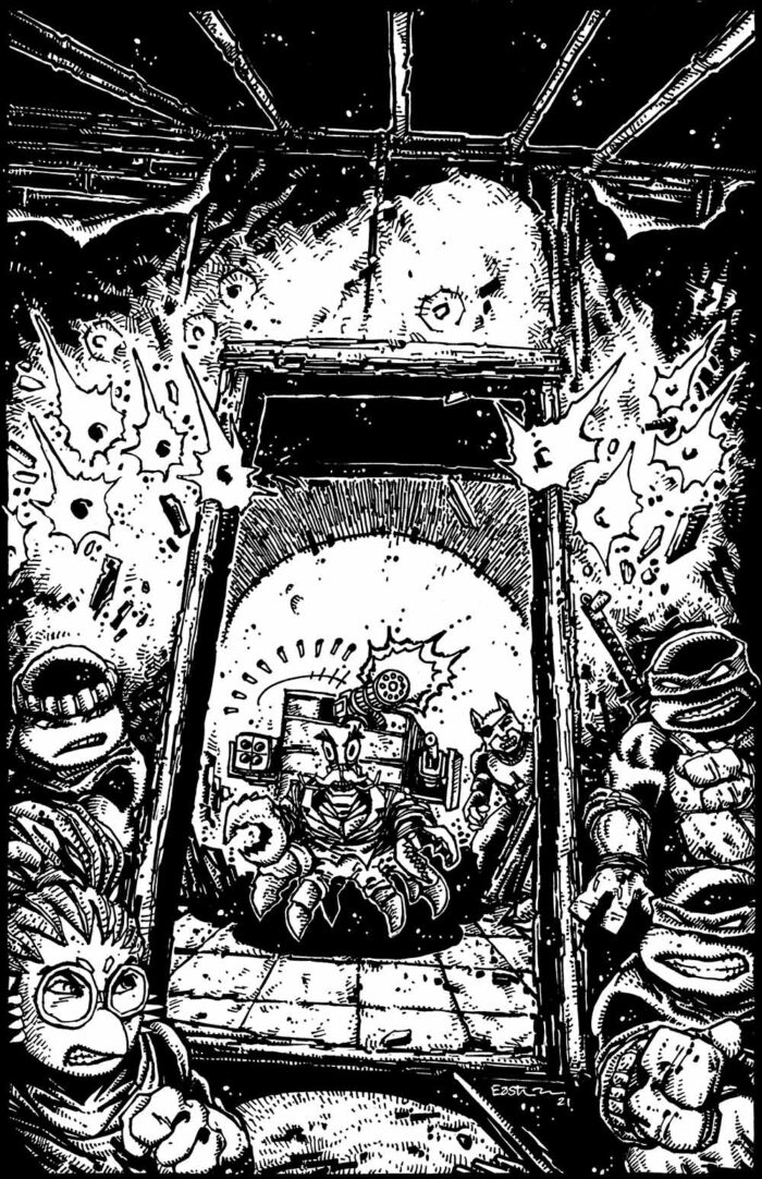 TMNT Issue 121 Original Art – featuring Mikey, Leo and Raph