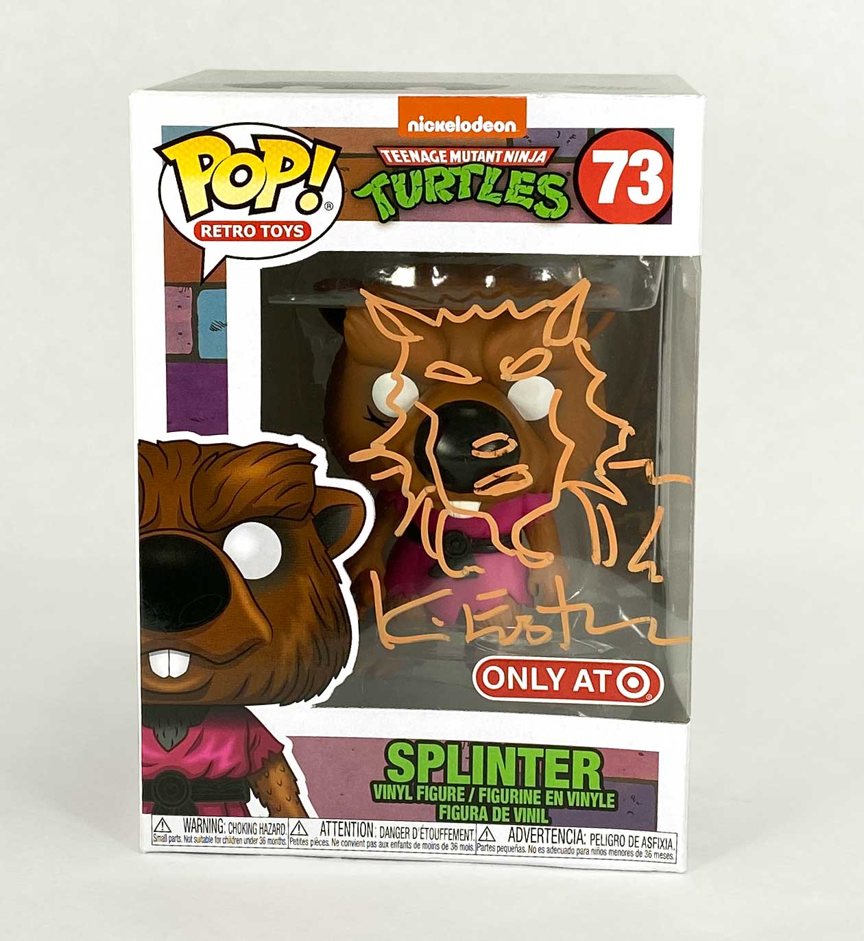 Slightly Damaged, TMNT Exclusive Splinter #73 – Signed with Head Sketch – Target Exclusive