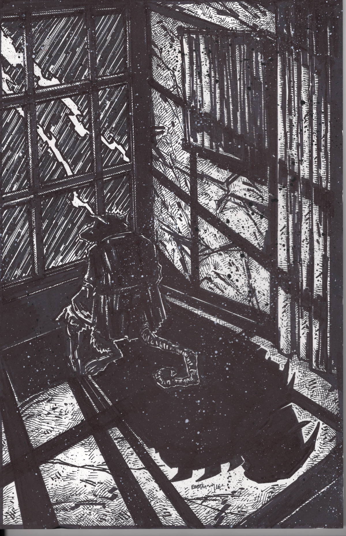 TMNT Issue 64 Original Art –  Splinter and The Shredder