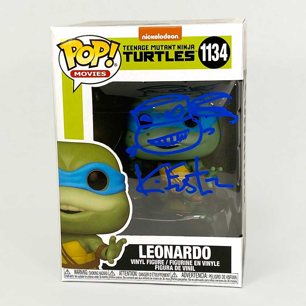 Slightly Damaged Funko Pop!  – TMNT Exclusive Leonardo #1134 – Signed with Head Sketch