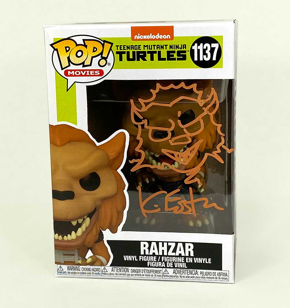 Slightly Damaged – Funko TMNT Exclusive RAHZAR #1137 – Signed with Head Sketch