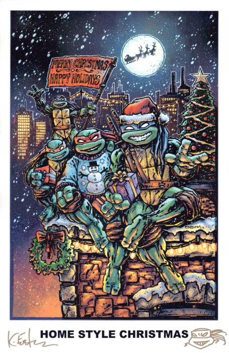 2019 Arte de Teenage Mutant Ninja Turtles Tmnt Kevin Eastman Verde Auto #75/99 