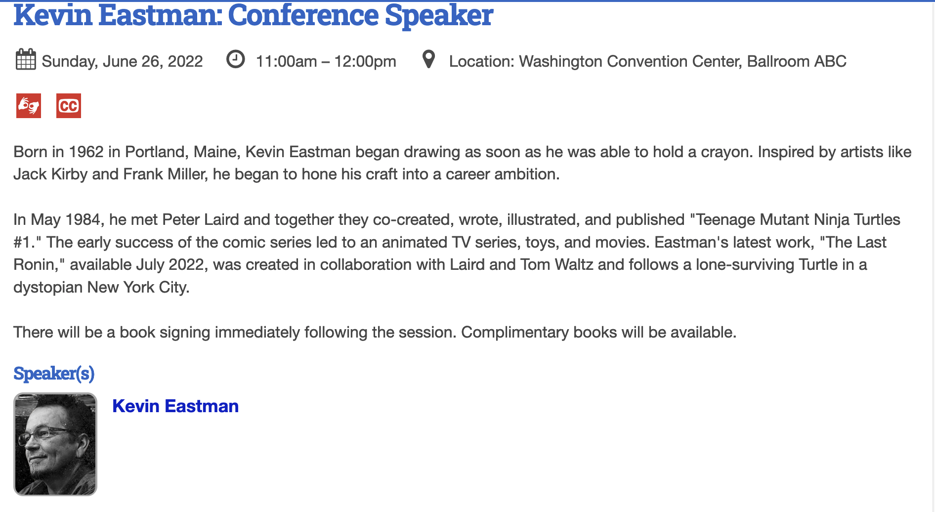 I'll be speaking at the American Library Association Annual Conference this Sunday