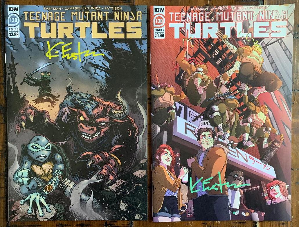 TMNT 130 Cover B Eastman Variant – Signed PLUS – am additional signed book too!