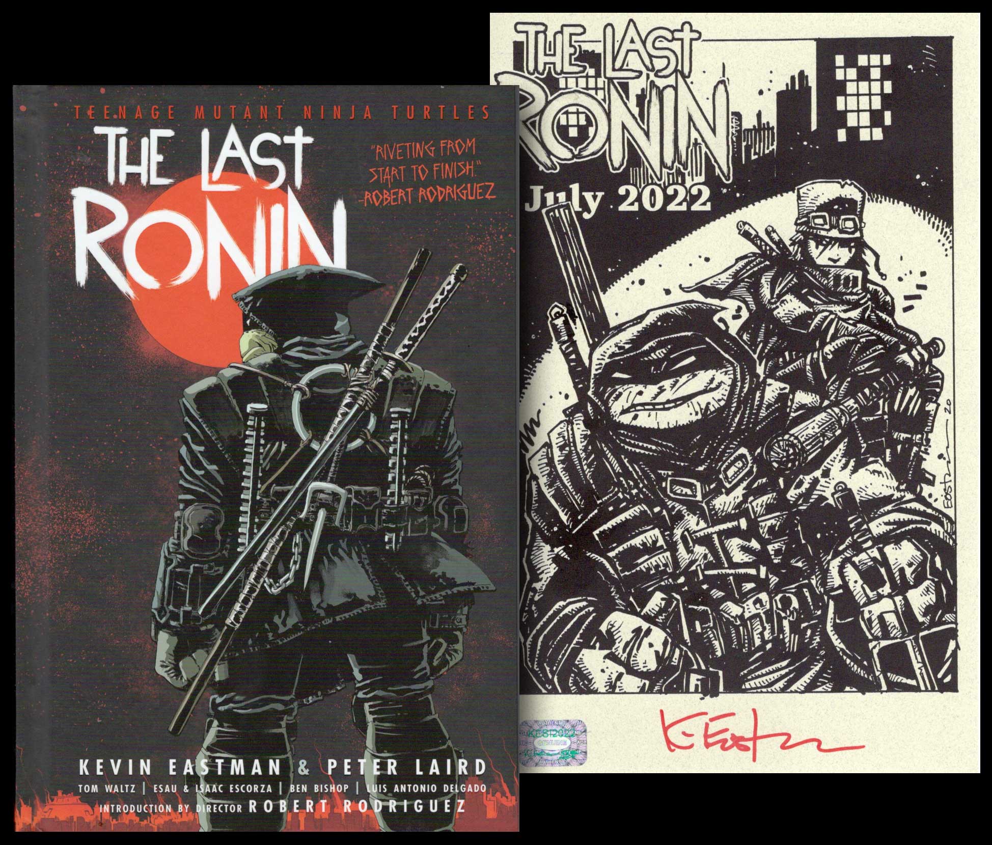 TMNT: The Last Ronin Collected Hard Cover with a Signed Tip-In-Plate and Hologram Label
