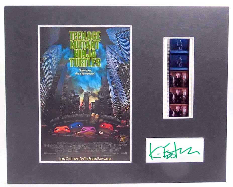 TMNT Movie #1 –  Film Strip Presentation – SIGNED, with Bonus Movie Key Chain and Parody Book
