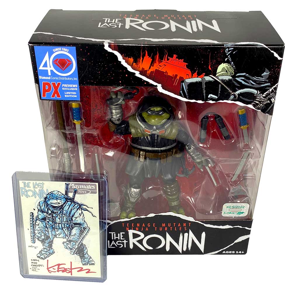 Slightly Damaged TMNT The Last Ronin PX Previews Exclusive Figure with Signed COA and Hologram Label