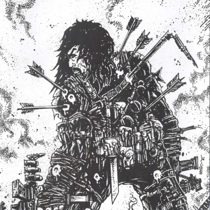 BRZRKR #10 Kevin Eastman Virgin 1-100 B&W Variant Cover H – SIGNED